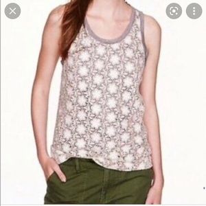 J. Crew Grey Embroidered Front Tank. D/A104/250